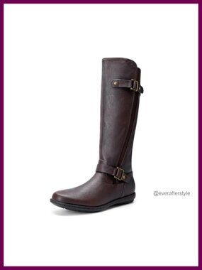 Faux Fur-Lined Knee High Winter Boots Tall Snow Boots Side Zip